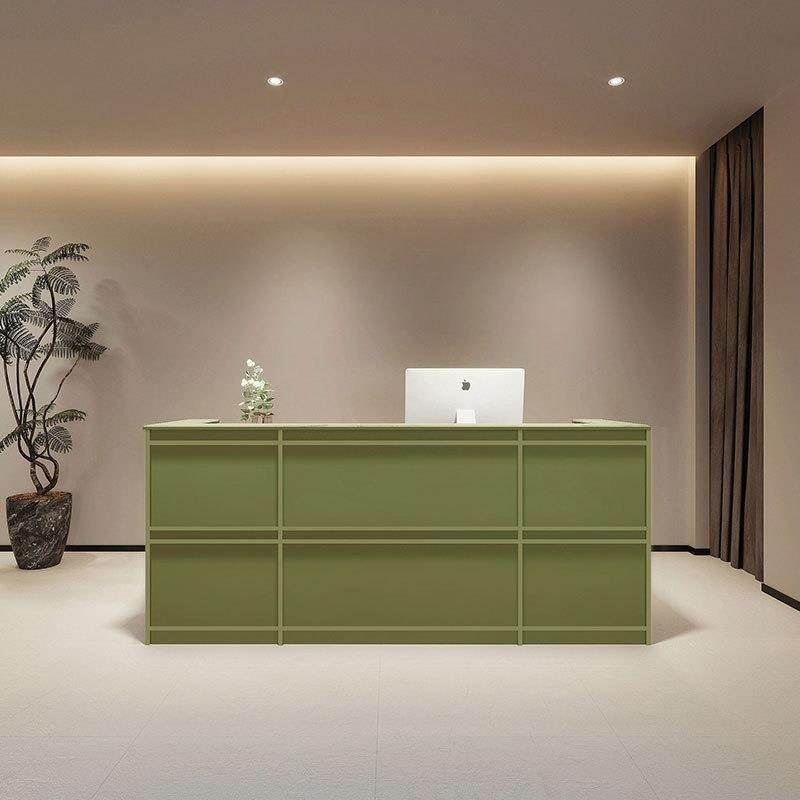 Health Wellness Center - 中世風の受付デスク 店舗カフェ ヘルスセンターの受付デスク ウェルネスオフィス家具 バンコ受付 ZY40JDT