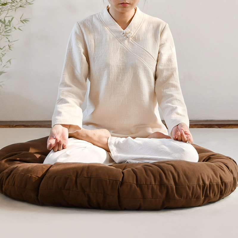 Meditation Cushion Zafu - 瞑想用クッション、尾骨サポート、禅坐用クッション、モダンでミニマルなデザイン、ザフ（座布団）、祈りのためのクッション、耐久性があり、通気性が良く、快適で柔らかい。