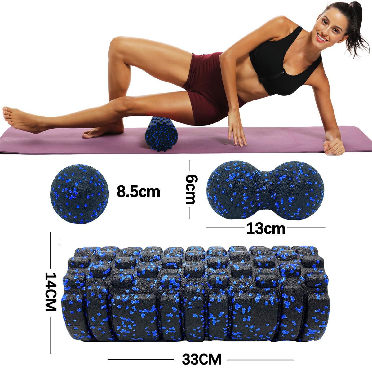 ピーナッツマッサージボールセット,ヨガローラー,腰痛,脚,腰 - Foam Roller Trigger Point のレビューと価格