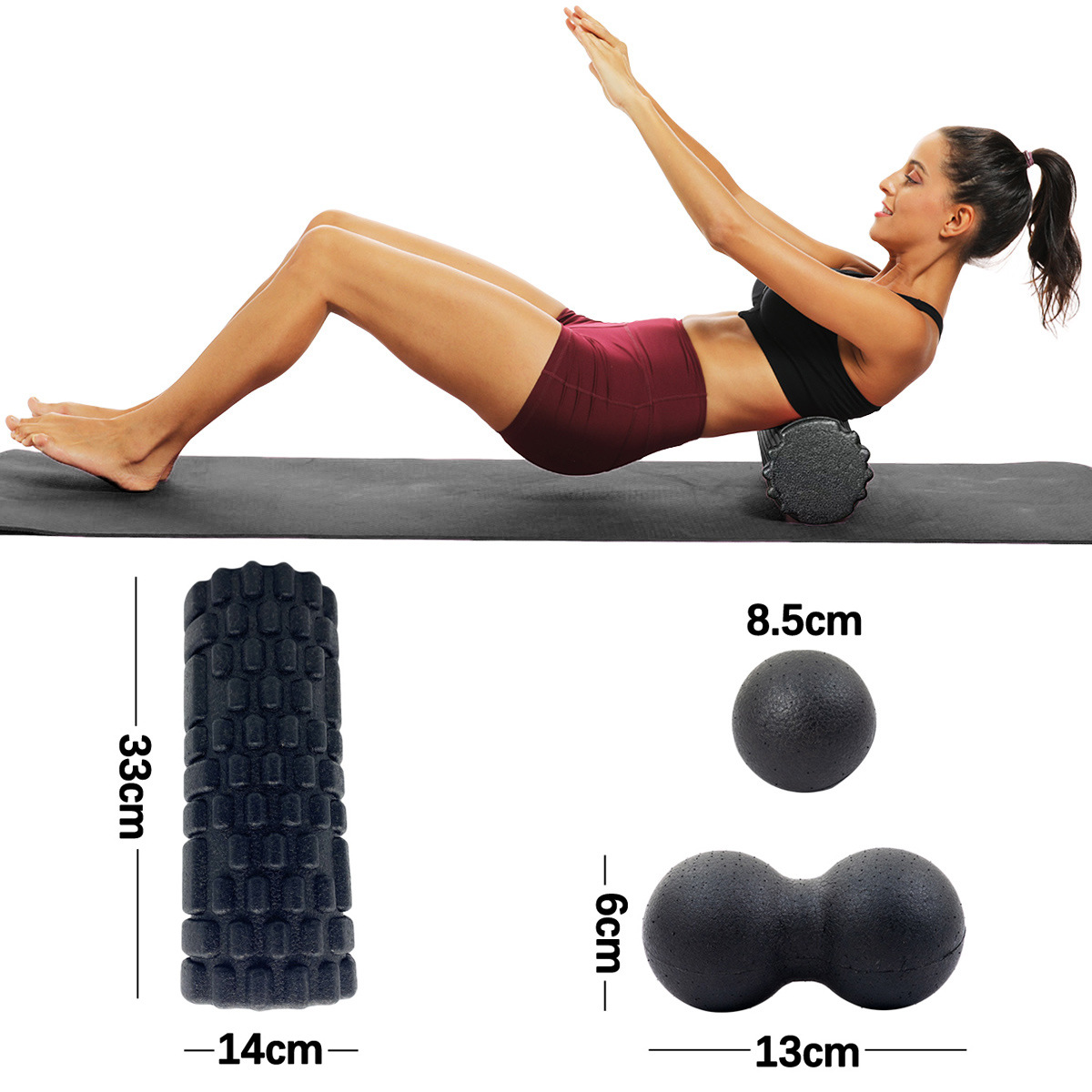 ピーナッツマッサージボールセット,ヨガローラー,腰痛,脚,腰 - Foam Roller Trigger Point のレビューと価格